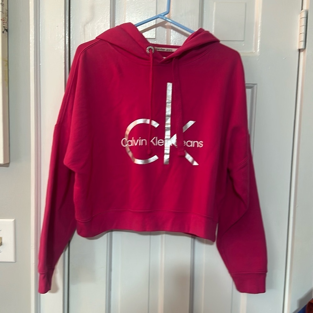 Calvin Klein Jeans cropped oversized sweatshirt size large